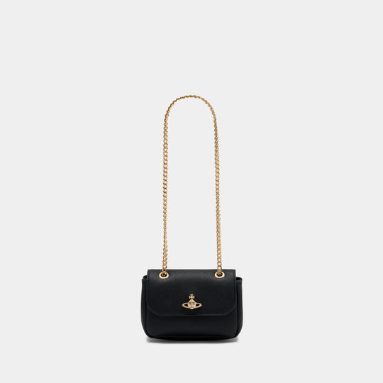 Sac À Main Saffiano Small - Vivienne Westwood - Cuir - Noir