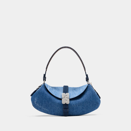 Sac À Main B Kat - Ganni - Coton - Bleu