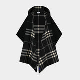 Cape St Solid 2 Check - Burberry - Cachemire - Noir