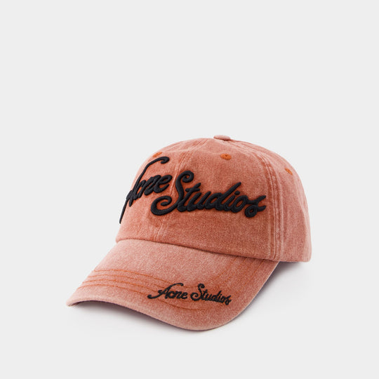 Casquette Carliy Tourist - Acne Studios - Coton - Rouge Brique