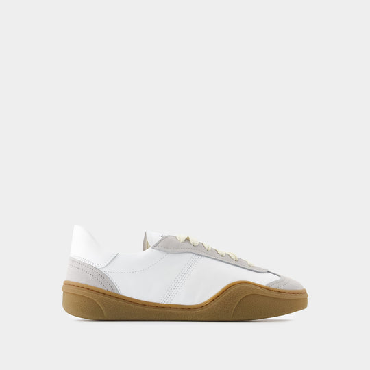 Sneakers Bars - Acne Studios - Cuir - Blanc/Marron