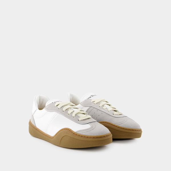Sneakers Bars - Acne Studios - Cuir - Blanc/Marron