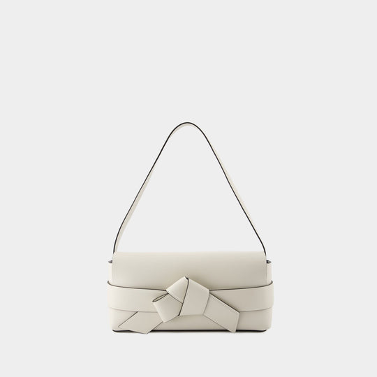 Sac Hobo Musubi Elongated - Acne Studios - Cuir - Blanc/Noir
