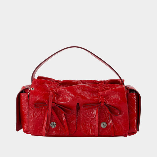 Sac Porté Épaule Multipocket - Acne Studios - Cuir - Rouge