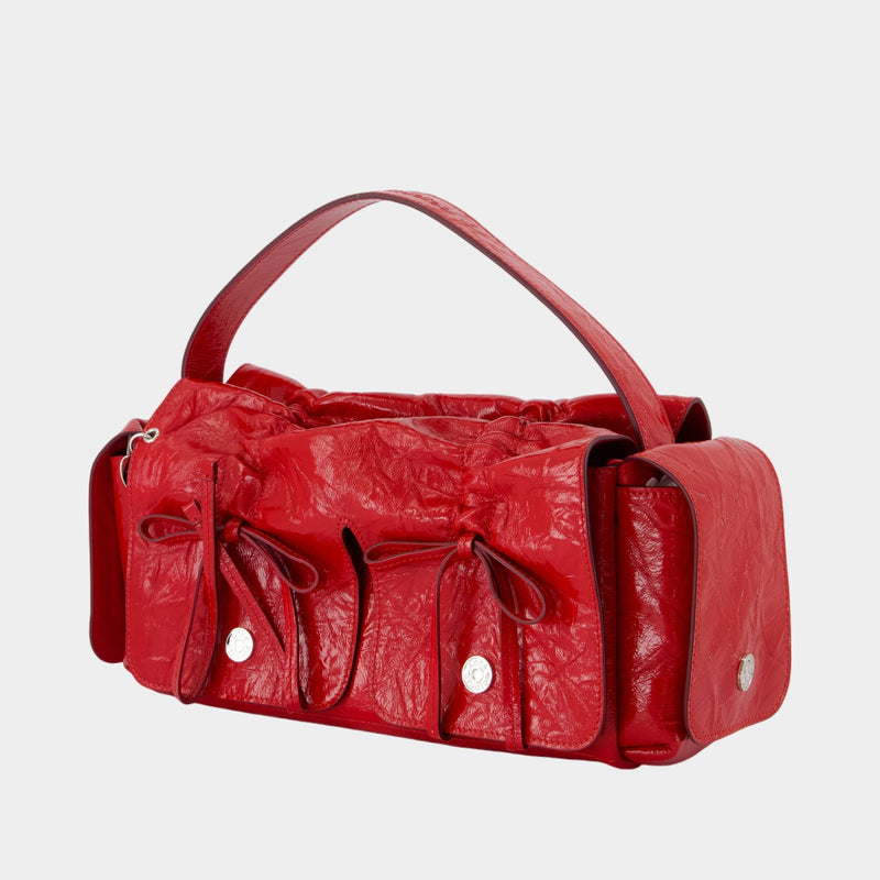 Sac Porté Épaule Multipocket - Acne Studios - Cuir - Rouge