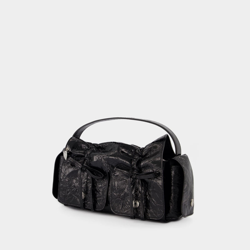 Sac Porté Épaule Multipocket - Acne Studios - Cuir - Noir