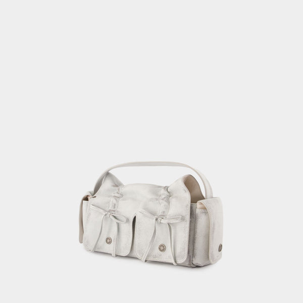 Sac Porté Épaule Multipocket Vintage - Acne Studios - Cuir - Blanc
