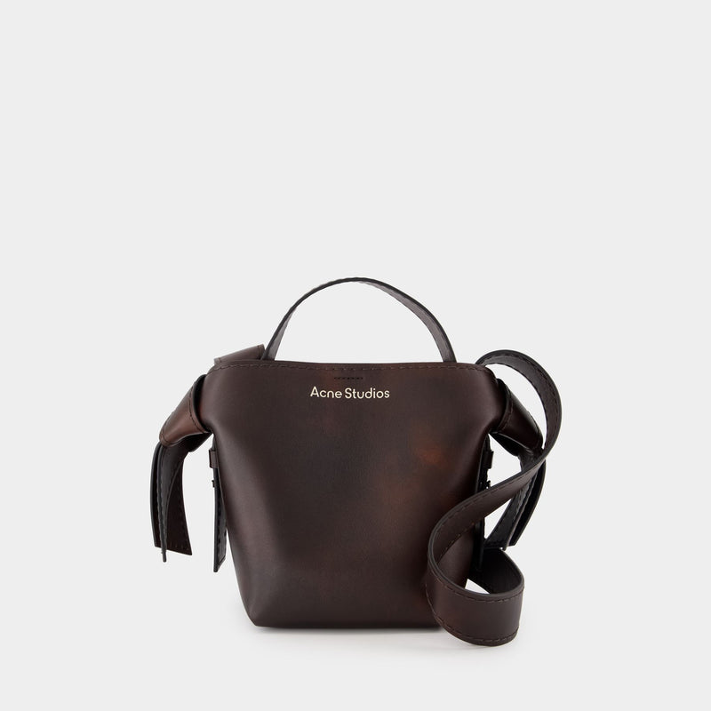 Sac À Bandoulière Musubi Mini Aged R - Acne Studios - Cuir - Marron