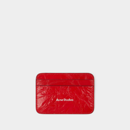 Porte-Carte - Acne Studios - Cuir - Rouge