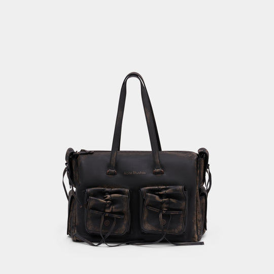 Sac Porté Épaule Multipocket - Acne Studios - Cuir - Marron