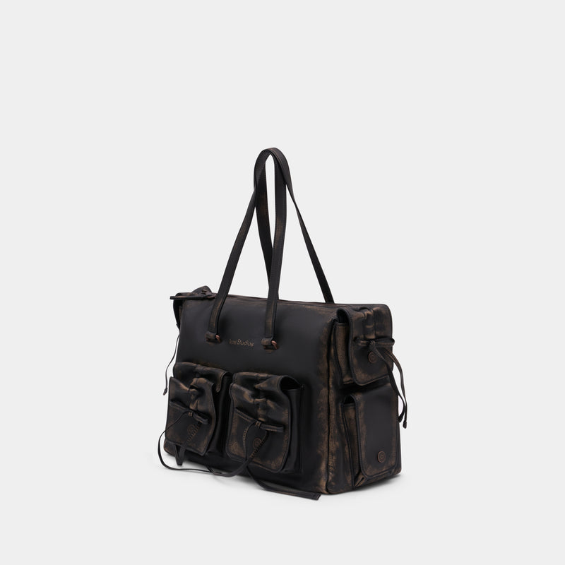 Sac Porté Épaule Multipocket - Acne Studios - Cuir - Marron