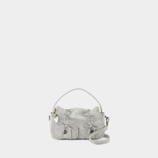 Sac À Bandoulière Multipocket Micro Vintage - Acne Studios - Cuir - Blanc