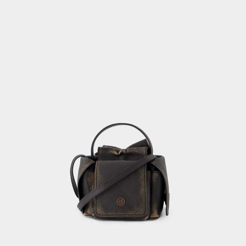 Sac À Bandoulière Multipocket Mini Vintage - Acne Studios - Cuir - Marron