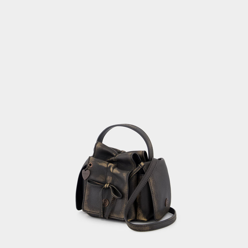 Sac À Bandoulière Multipocket Mini Vintage - Acne Studios - Cuir - Marron