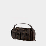 Sac Porté Épaule Multipocket Vintage - Acne Studios - Cuir - Marron
