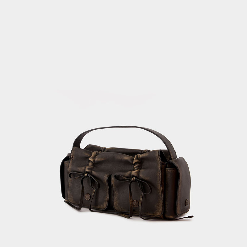 Sac Porté Épaule Multipocket Vintage - Acne Studios - Cuir - Marron
