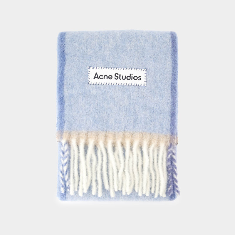 Écharpe Vally Solid - Acne Studios - Laine - Bleu