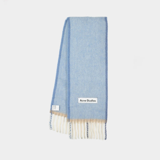Écharpe Vally Solid - Acne Studios - Laine - Bleu