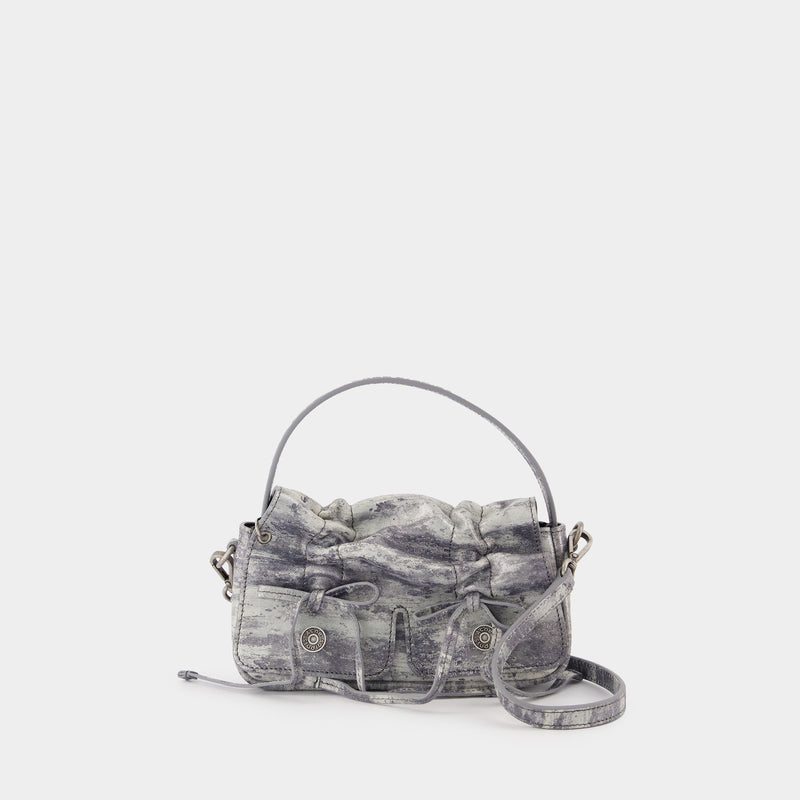 Sac À Bandoulière Micro Dirty Snow - Acne Studios - Cuir - Gris