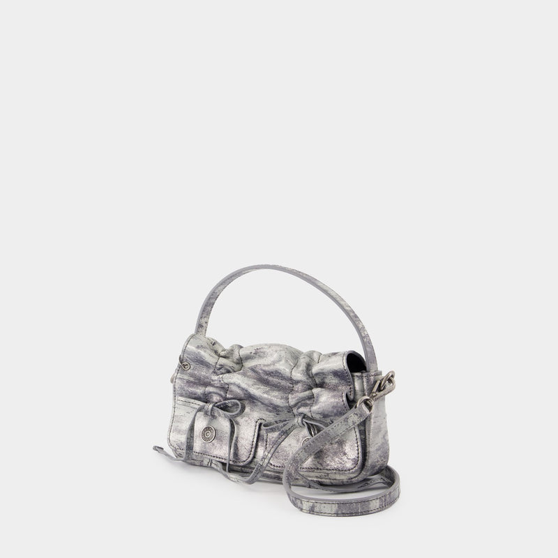 Sac À Bandoulière Micro Dirty Snow - Acne Studios - Cuir - Gris