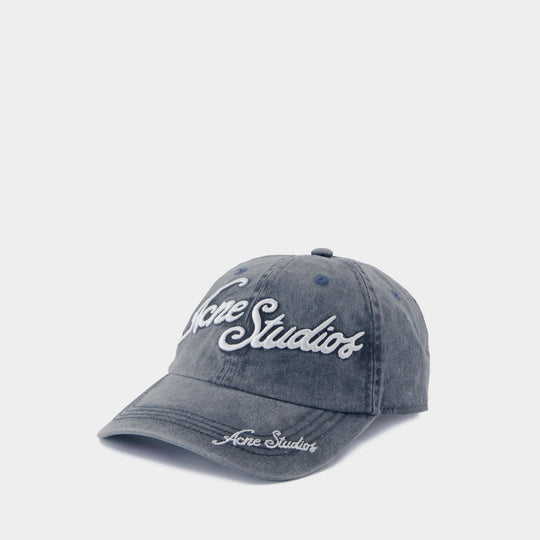 Casquette Carliy Tourist Logo - Acne Studios - Coton - Bleu