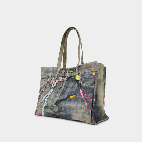 Cabas Fn Ux Bags000189 - Acne Studios - Coton - Bleu