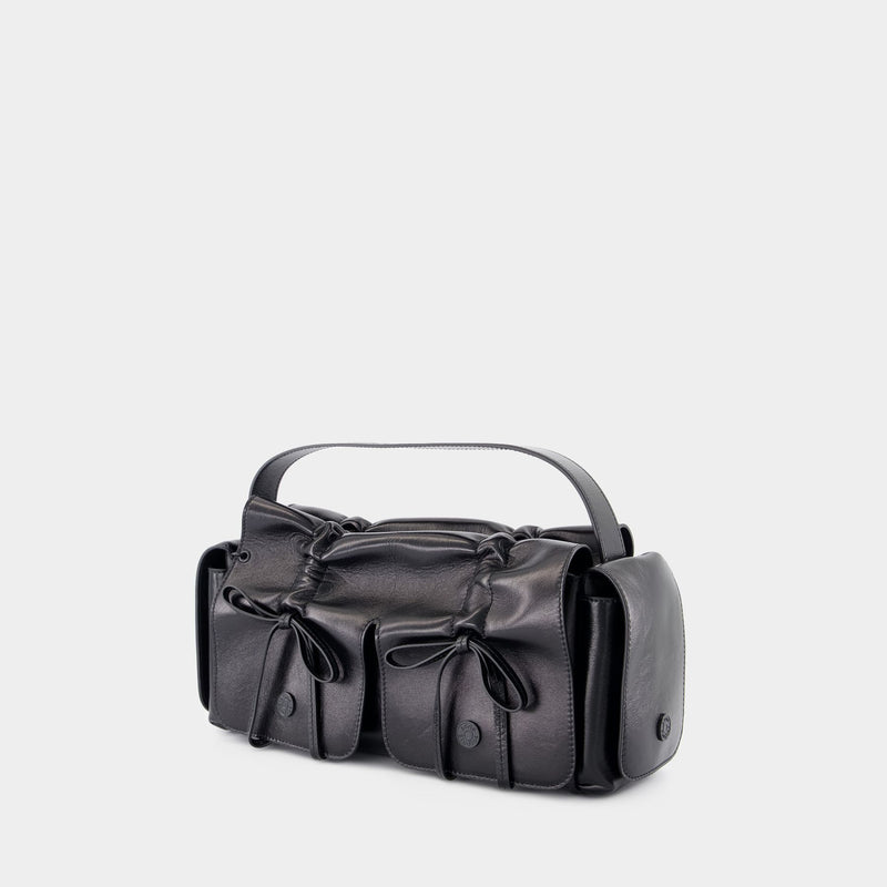 Sac Porté Épaule Multipocket Lux - Acne Studios - Cuir - Noir