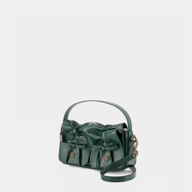 Sac À Bandoulière Multipocket Micro Lux - Acne Studios - Cuir - Vert