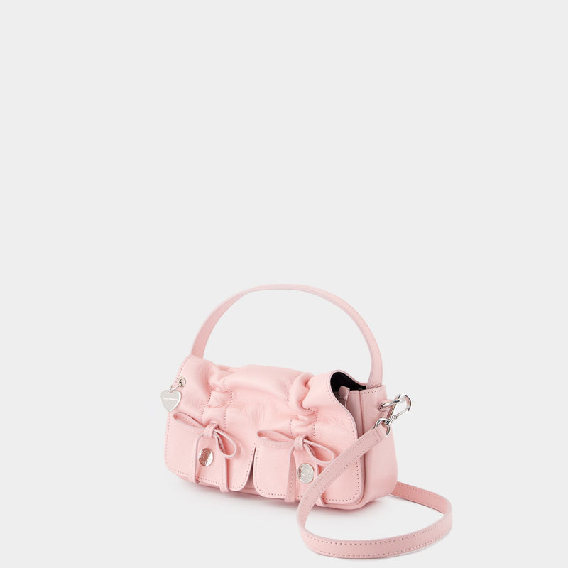 Sac À Bandoulière Multipocket Micro Lux - Acne Studios - Cuir - Rose