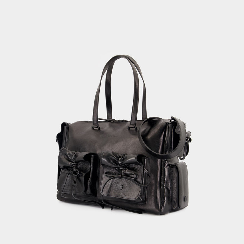 Sac Porté Épaule Multipocket - Acne Studios - Cuir - Noir