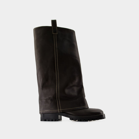 Bottes Buckle - Acne Studios - Cuir - Marron