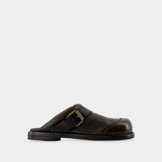 Mules Buckle - Acne Studios - Cuir - Marron