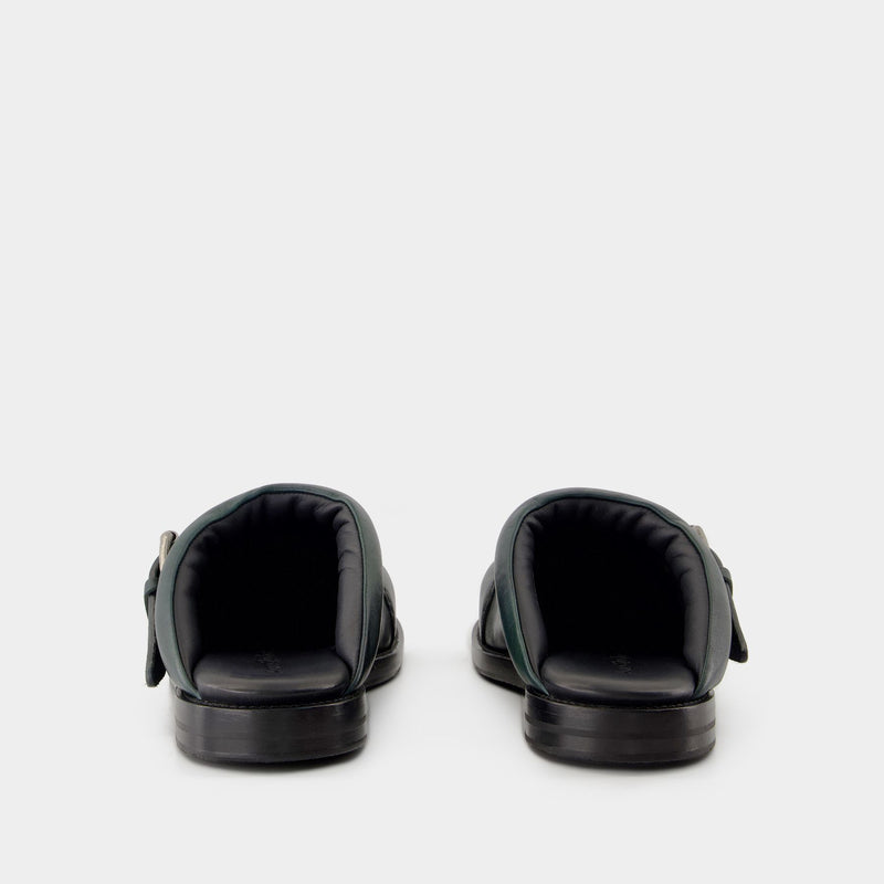 Mules Buckle - Acne Studios - Cuir - Vert