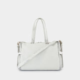 Sac Porté Épaule Multipocket - Acne Studios - Cuir - Blanc