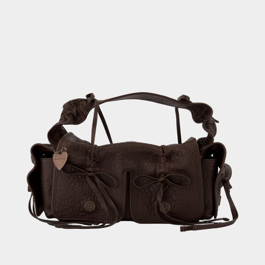 Sac Porté Épaule Multipocket - Acne Studios - Cuir - Marron