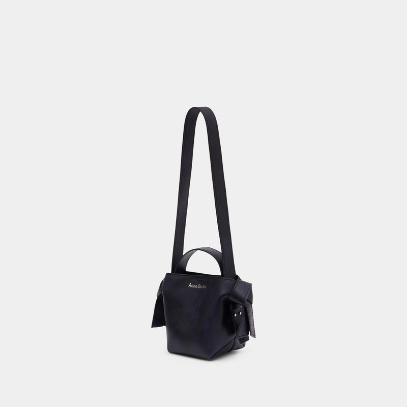 Sac À Bandoulière Musubi Mini Aged R - Acne Studios - Cuir - Bleu Foncé