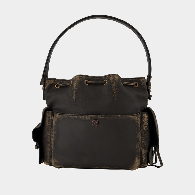 Sac À Bandoulière Multipocket - Acne Studios - Cuir - Marron