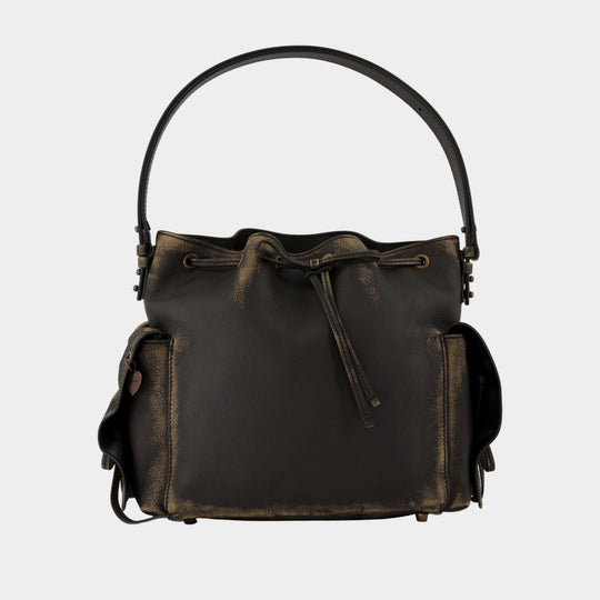 Sac À Bandoulière Multipocket - Acne Studios - Cuir - Marron