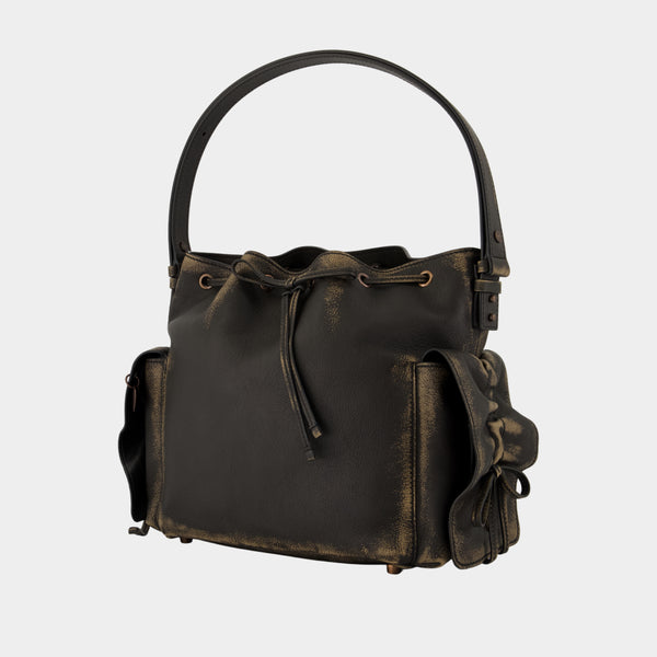 Sac À Bandoulière Multipocket - Acne Studios - Cuir - Marron