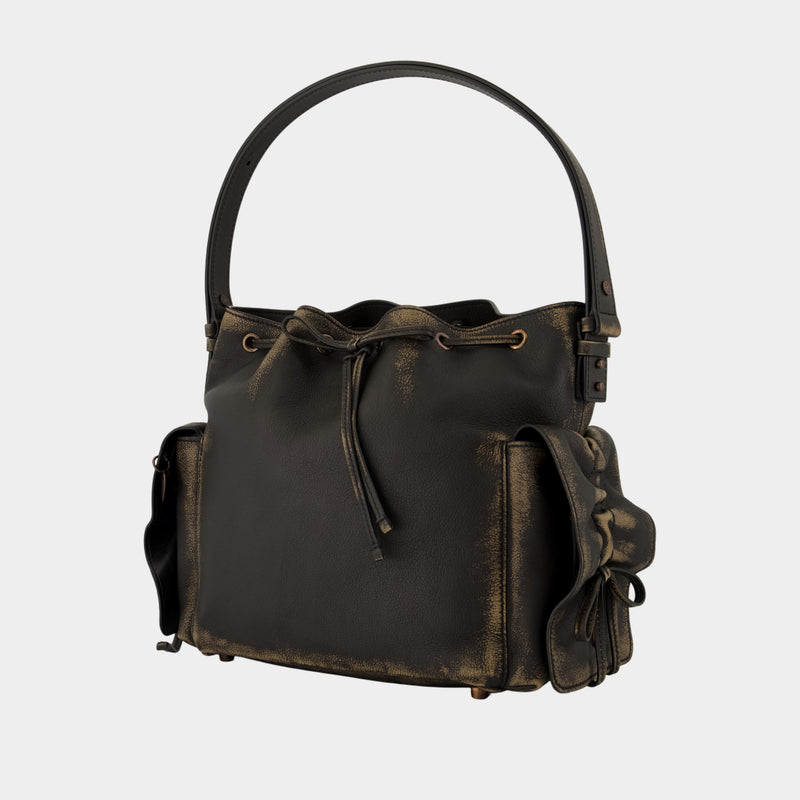 Sac À Bandoulière Multipocket - Acne Studios - Cuir - Marron