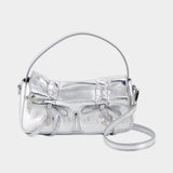 Sac À Bandoulière Multipocket Micro - Acne Studios - Cuir - Argenté