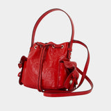 Sac À Bandoulière Multipocket Mini - Acne Studios - Cuir - Rouge