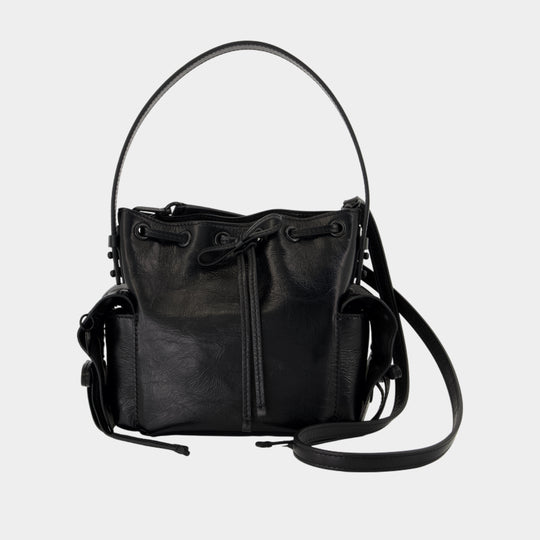 Sac À Bandoulière Multipocket Mini - Acne Studios - Cuir - Noir