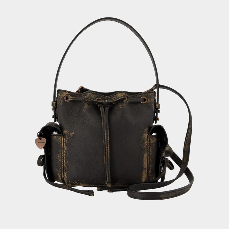 Sac À Bandoulière Multipocket Mini - Acne Studios - Cuir - Marron