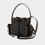 Sac À Bandoulière Multipocket Mini - Acne Studios - Cuir - Marron