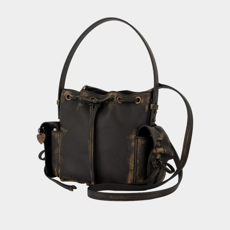 Sac À Bandoulière Multipocket Mini - Acne Studios - Cuir - Marron