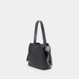 Sac Porté Épaule Musubi Midi New - Acne Studios - Cuir - Gris Foncé