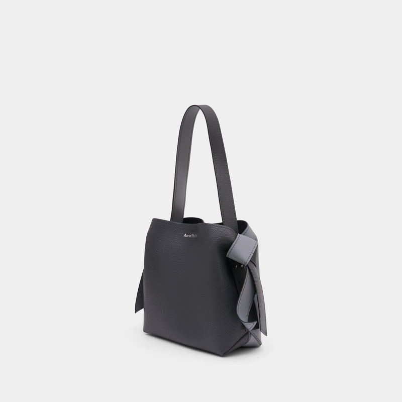 Sac Porté Épaule Musubi Midi New - Acne Studios - Cuir - Gris Foncé