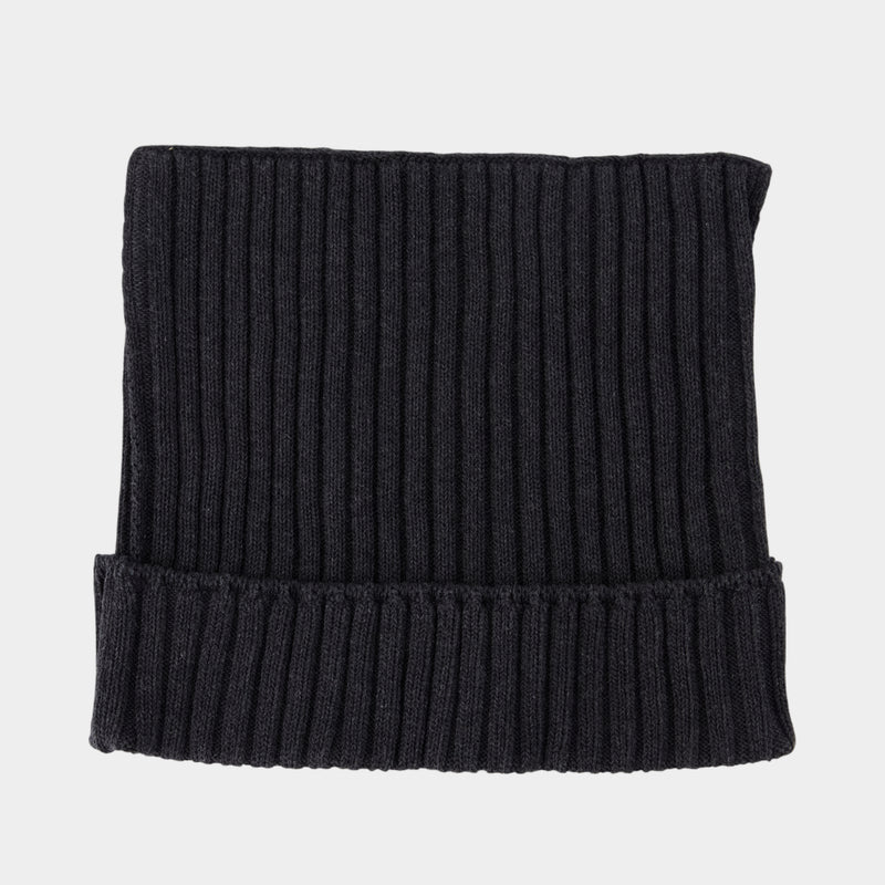 Bonnet - Acne Studios - Coton - Gris Foncé