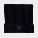 Bonnet - Acne Studios - Coton - Noir